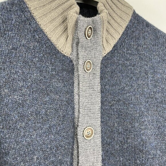 Avalon Vail Beaver Creek Size 56 EU Virgin Wool 46 US Men's Cardigan Sweater - Picture 6 of 10